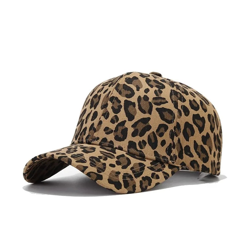 Summer fashion leopard print baseball cap, outdoor casual duckbill cap, men's and women's youth sun protection and sunshade hat