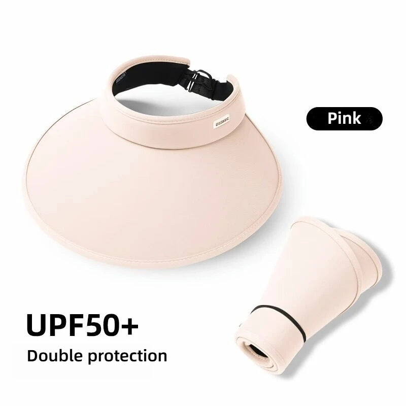 1pc Women Large Brim Sun Hats Uv Protection Sunscreen Caps Non Slip Sight Unobstructed Foldable Summer Women's Hats for Commute