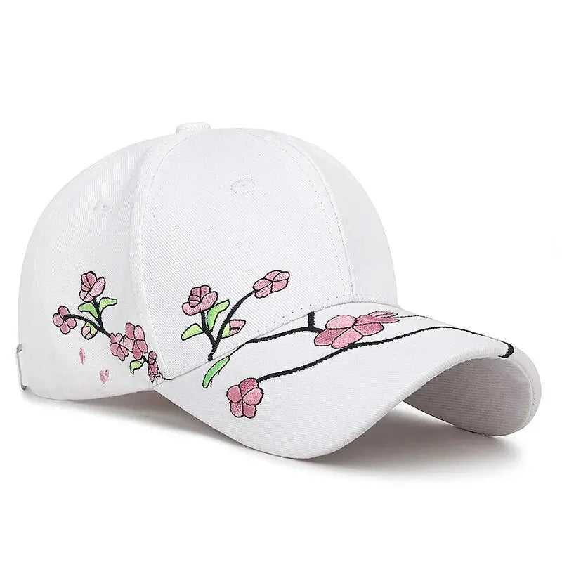 Hat Women's New National Tide Cap, Sunshade Sun Hat, Spring And Autumn Plum Blossom Embroidery National Style Baseball Cap