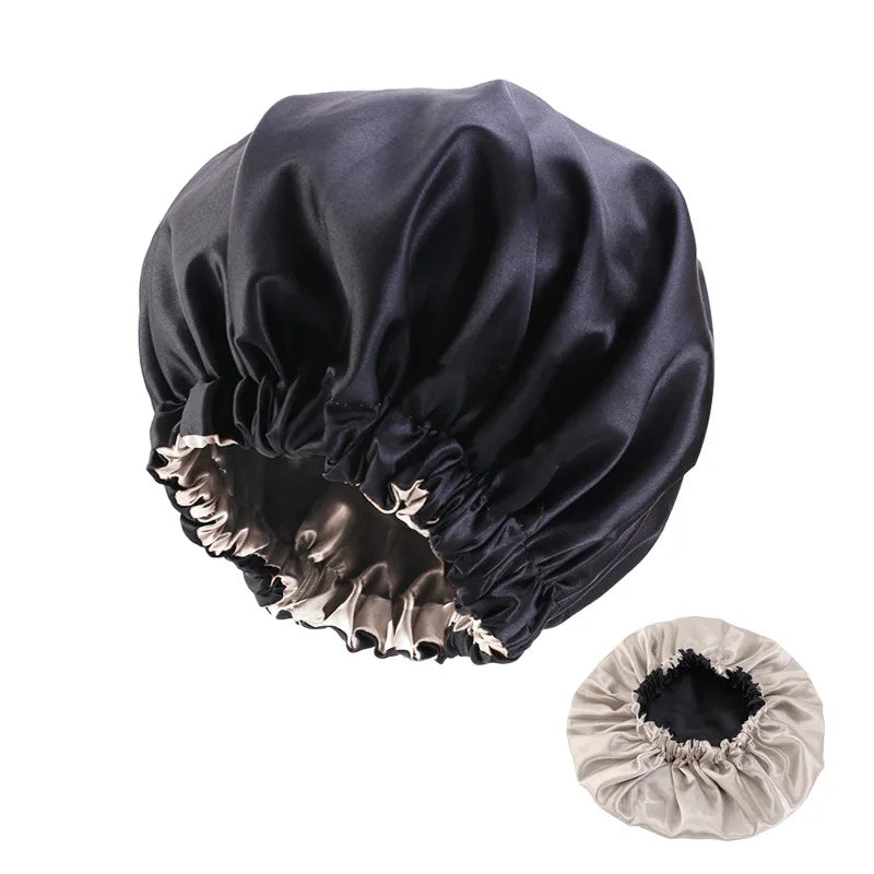 Women's double-layer color round hat sleeping hat headscarf hat beauty and hairdressing tools postpartum