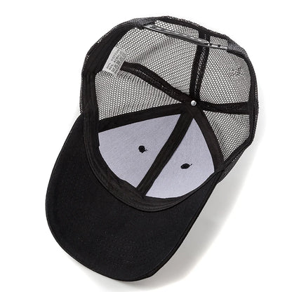 Unisex Mesh Cap Casual Plain Cotton Baseball Cap Adjustable Summer Trucker Hats For Women Men