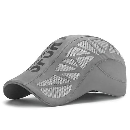 Summer New Sport Alphabet Forward Hat Men's Breathable Mesh Shade Quick Dry Hat Outdoor Sunscreen Cap