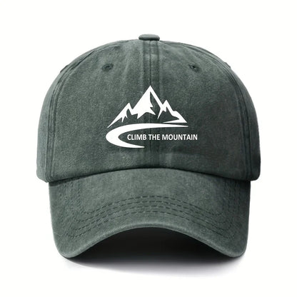 Mountain pattern, men's and women's fashionable outdoor baseball cap, adjustable hood, sports fishing, hiking, camping