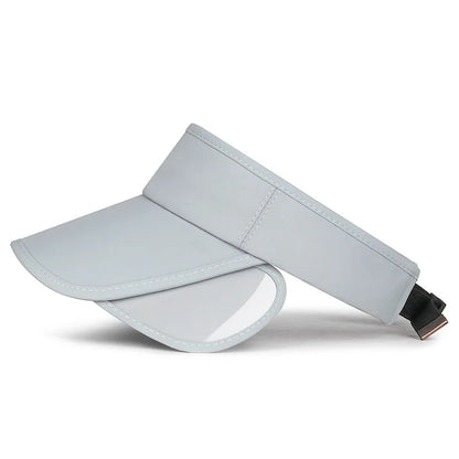 Summer Retractable Brim Sunscreen Sunshade Empty Top Hat Outdoor Solid Color Versatile Anti-Uv Sports Sun Hat