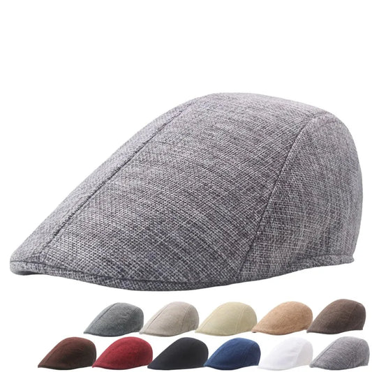Spring and summer men's beret hat breathable British newsboy hat comfortable suitable for outdoor leisure sports, adjustable