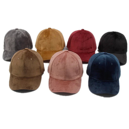 Women Snapback Baseball Cap Street Suede Hip Hop Hats Black Grey Gorra