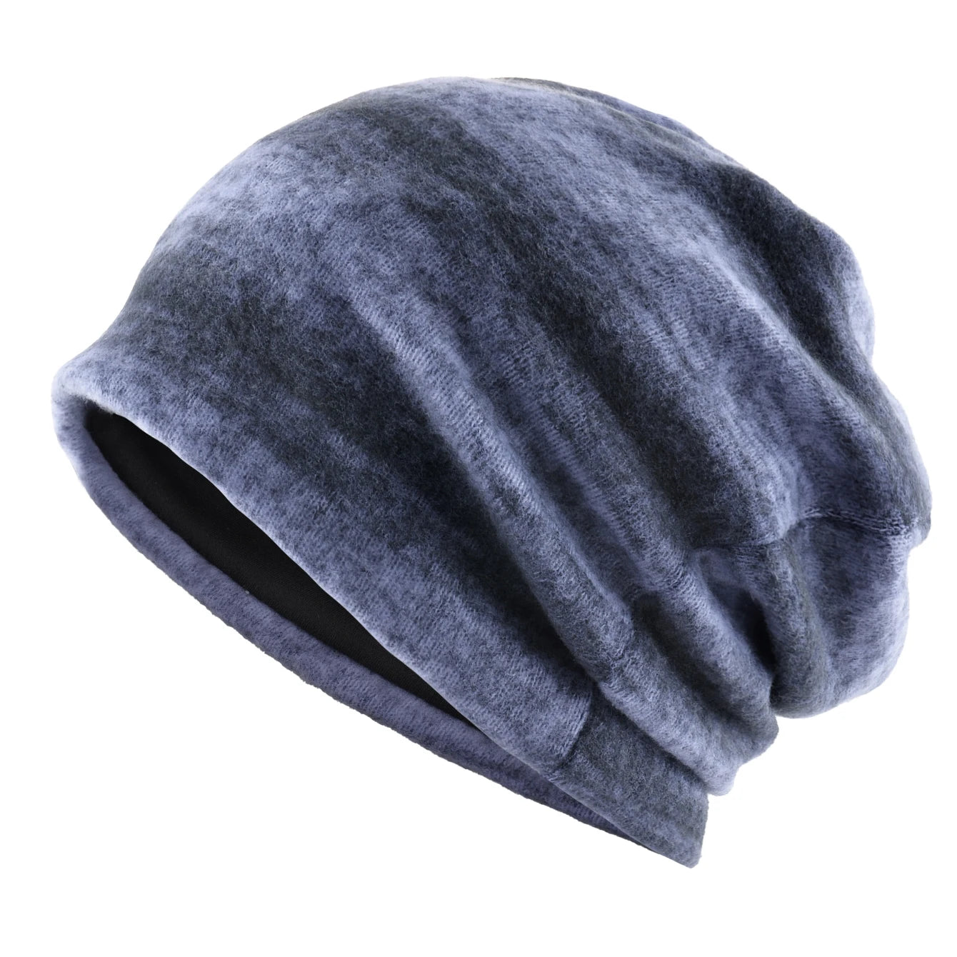 Unisex Striped Knit Beanie Women Winter Fall Warm Slouchy Hat Stretchy Cuff Trendy Streetwear Bonnet Cap Men Women