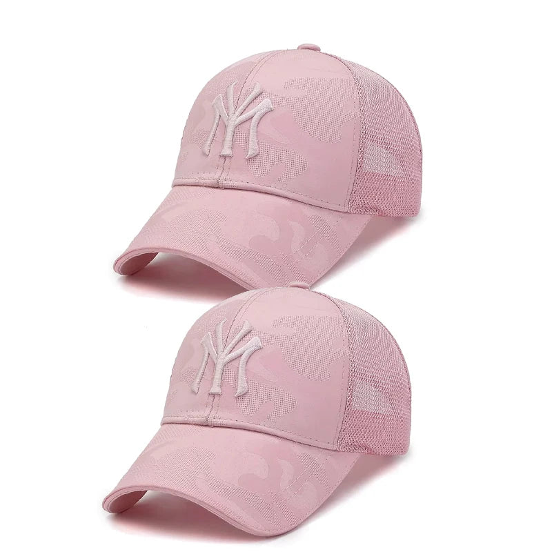 New Spring/Summer Embroidered Letter Camouflage Hat Men'S Fashion Casual Baseball Cap Breathable Cap, Mesh Visor Hat