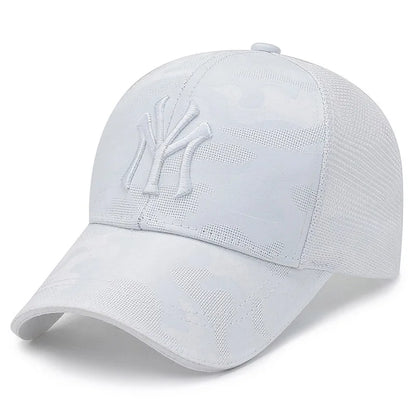 New Spring/Summer Embroidered Letter Camouflage Hat Men'S Fashion Casual Baseball Cap Breathable Cap, Mesh Visor Hat