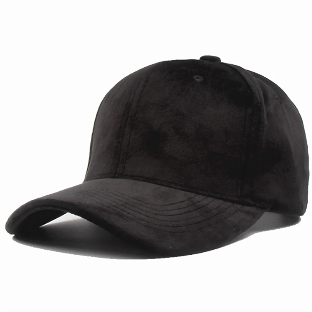 Women Snapback Baseball Cap Street Suede Hip Hop Hats Black Grey Gorra