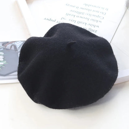 1Pc French Beret ,simple and Casual Solid Color Knit Hat for Autumn Winter,suitable for Outdoor Activities