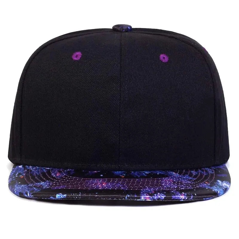 Fashion Starry Sky Hat Brim Baseball Cap Hip Hop Hat Outdoor Snapback Caps Adjustable Flat Hats Outdoor Sun Hats Gorras
