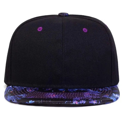 Fashion Starry Sky Hat Brim Baseball Cap Hip Hop Hat Outdoor Snapback Caps Adjustable Flat Hats Outdoor Sun Hats Gorras