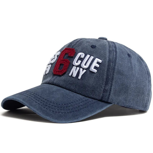 Cotton washed baseball cap with adjustable letter embroidery sun hat for men and women, outdoor sports and leisure duckbill cap