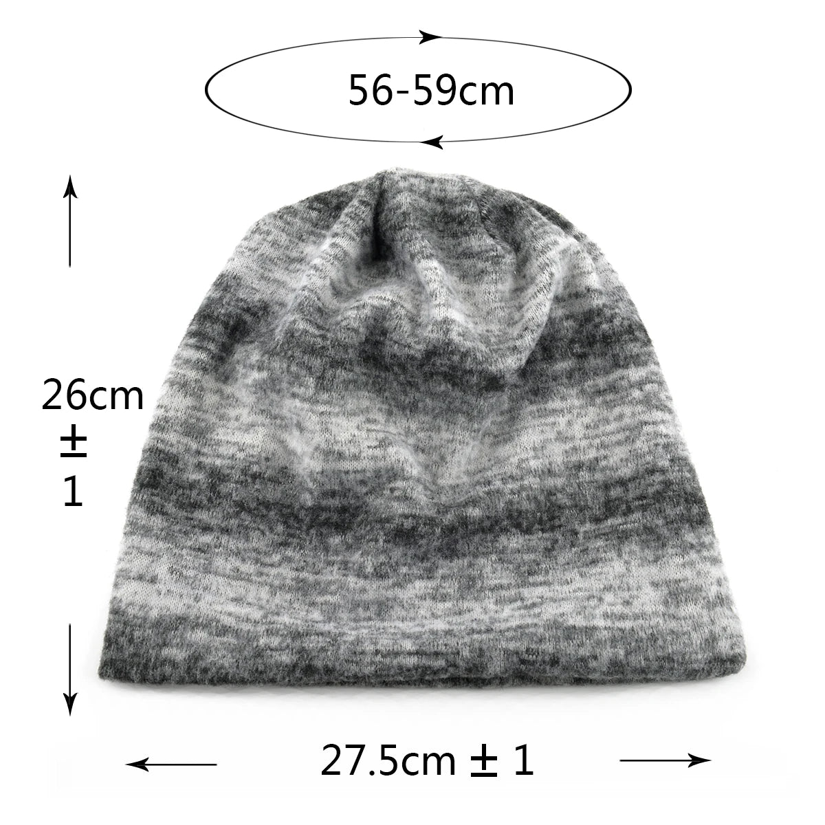 Unisex Striped Knit Beanie Women Winter Fall Warm Slouchy Hat Stretchy Cuff Trendy Streetwear Bonnet Cap Men Women