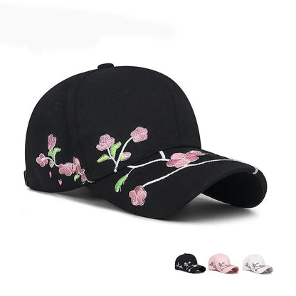 Hat Women's New National Tide Cap, Sunshade Sun Hat, Spring And Autumn Plum Blossom Embroidery National Style Baseball Cap