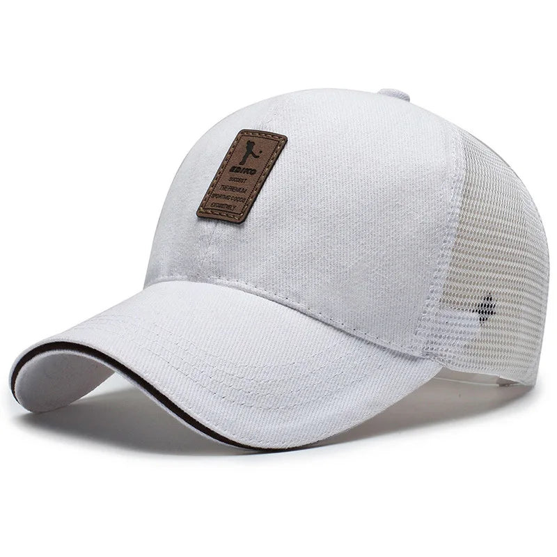 Hatsmen's And Women's Outdoor Sports Caps Korean Version Winning Bid, Back Net Sunhat, Breathable Canvas Sandwich Baseball Cap