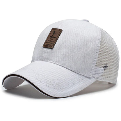 Hatsmen's And Women's Outdoor Sports Caps Korean Version Winning Bid, Back Net Sunhat, Breathable Canvas Sandwich Baseball Cap