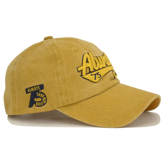 Washed and Embroidered Duck Tongue Hat for Men Outdoor Sunscreen and Sunshade Baseball Hat