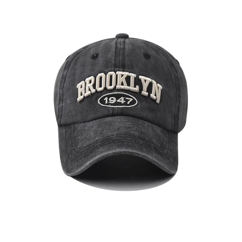 New Brooklyn Cotton Embroidered Baseball Hat Men'S And Women'S Hat Korean Version Hip-Hop Personality Cap