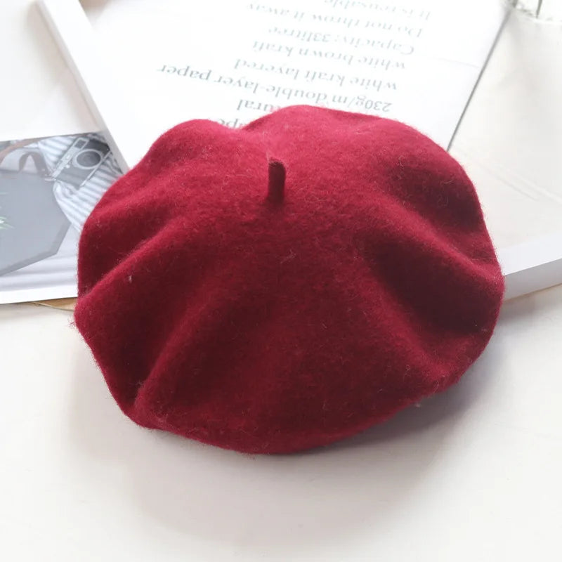 1Pc French Beret ,simple and Casual Solid Color Knit Hat for Autumn Winter,suitable for Outdoor Activities
