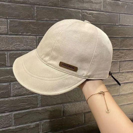 Empty top fisherman hat for women, full face coverage, can be hung with a mask, versatile and eye-catching, small duckbill hat