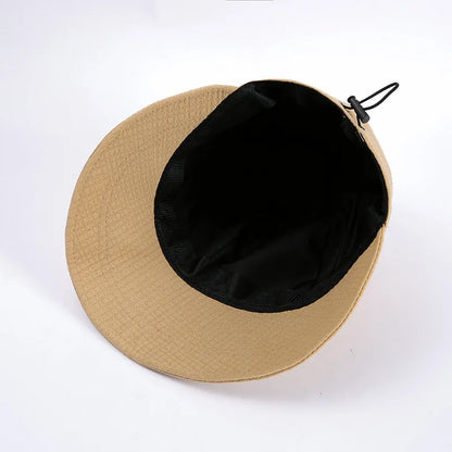 Women'S Breathable Women Bucket Hat with Adjustable Drawstring Elastic Polyester Sun Protection Head Caps,suitable for Beach