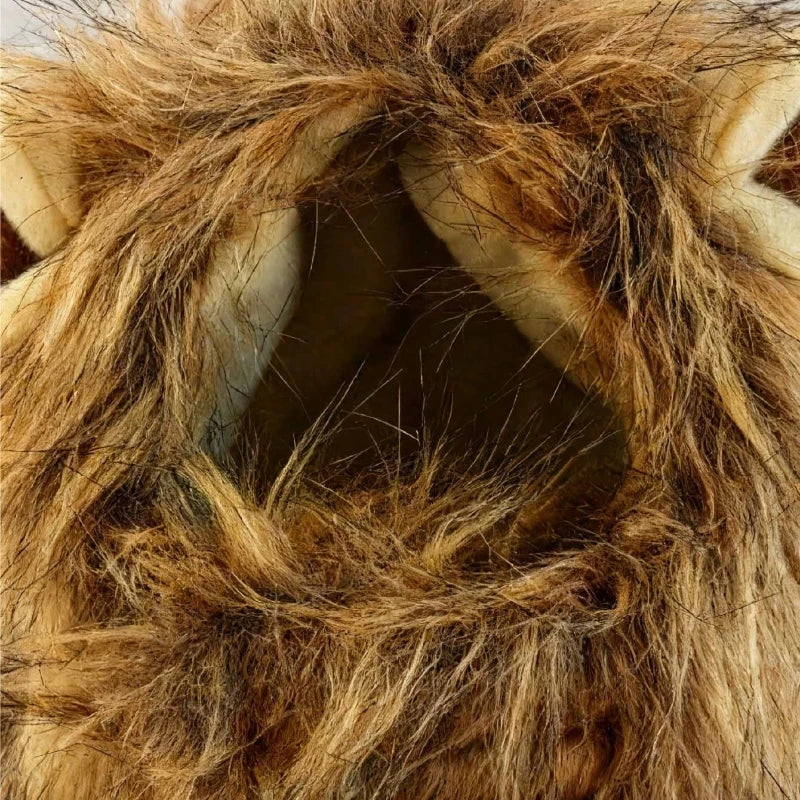 1pc Cute Funny Pet Clothes Cap Cute Cat Wig Lion Mane Costume Cosplay Kitten Dog Hat with Ears,suitable for Fancy Party Supplies