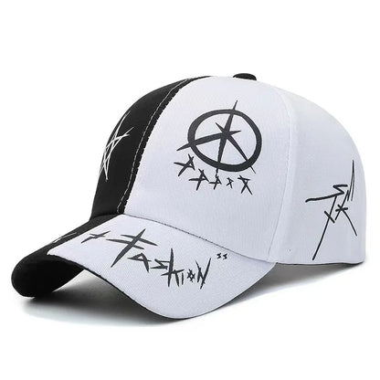 Unisex Letter Pattern Printing Snapback Baseball Caps Spring and Autumn Outdoor Adjustable Casual Hats Sunscreen Hat