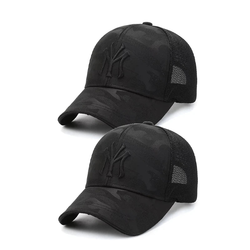 New Spring/Summer Embroidered Letter Camouflage Hat Men'S Fashion Casual Baseball Cap Breathable Cap, Mesh Visor Hat