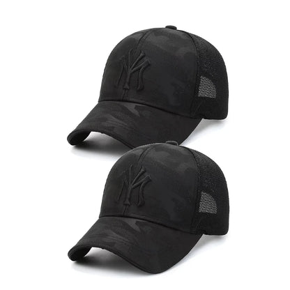 New Spring/Summer Embroidered Letter Camouflage Hat Men'S Fashion Casual Baseball Cap Breathable Cap, Mesh Visor Hat