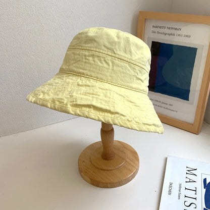 1pc Japanese Style Fisherman Hat for Women Sun-Proof UV Protection Sun Hats Quick-Drying Camping Alpine Cap Bucket Hat Панама