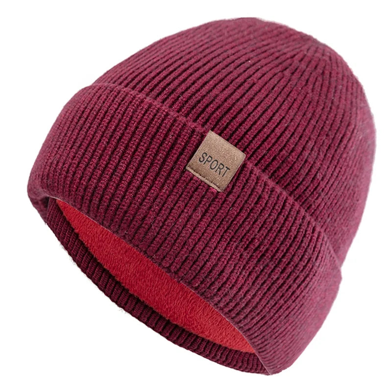 New Unisex Winter Hat Plush Fleece Warm Cap Stylish Soft Cuff Beanie Hat For Men Women Outdoor Thicken Ski Sports Knitted Hat