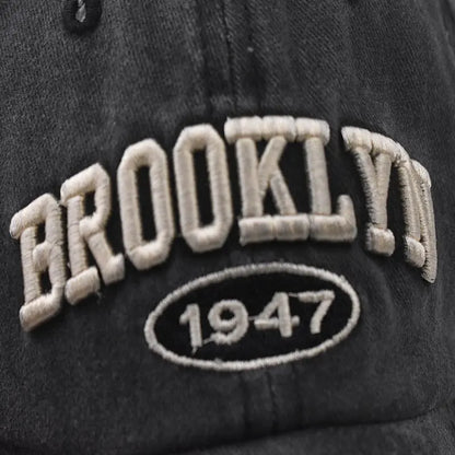 New Brooklyn Cotton Embroidered Baseball Hat Men'S And Women'S Hat Korean Version Hip-Hop Personality Cap