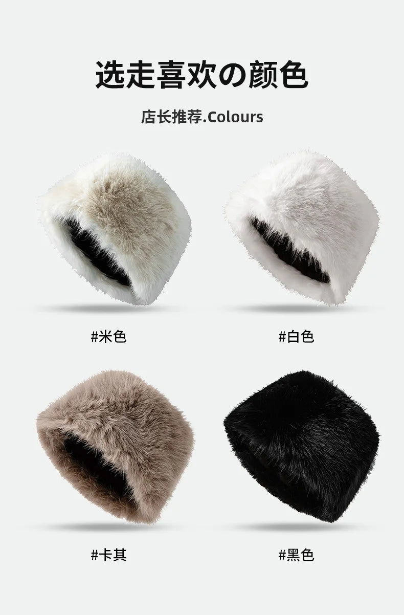 1pc Cossack Elegant  Men Trapper Mongolian Hats Winter Russian Ushanka Hat with Fleeced Earflap Hat Windproof for Hunting Skiing