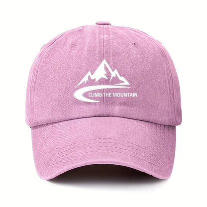 Mountain pattern, men's and women's fashionable outdoor baseball cap, adjustable hood, sports fishing, hiking, camping