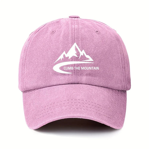 Mountain pattern, men's and women's fashionable outdoor baseball cap, adjustable hood, sports fishing, hiking, camping