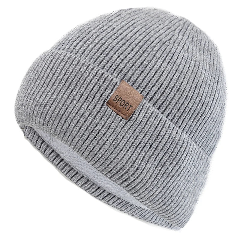 New Unisex Winter Hat Plush Fleece Warm Cap Stylish Soft Cuff Beanie Hat For Men Women Outdoor Thicken Ski Sports Knitted Hat