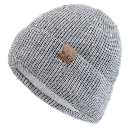 New Unisex Winter Hat Plush Fleece Warm Cap Stylish Soft Cuff Beanie Hat For Men Women Outdoor Thicken Ski Sports Knitted Hat