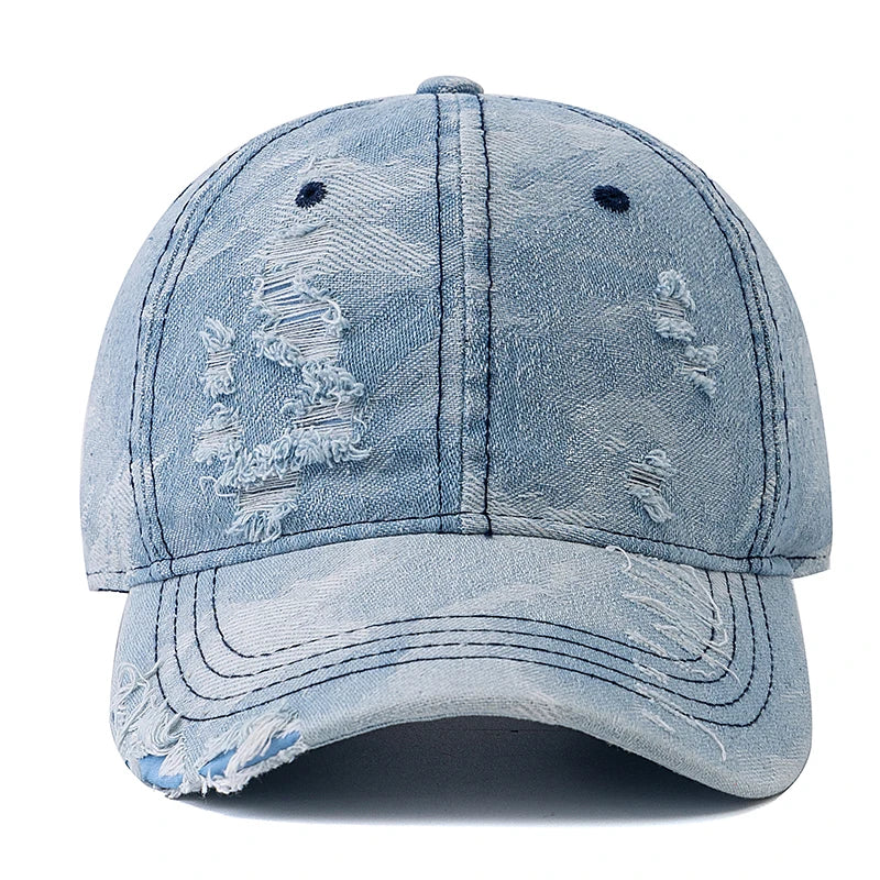 Hot Sale Unisex Baseball Cap Camo Style High Quality Hole Design Denim Cap Men Women Outdoor Camping Hiking Hats