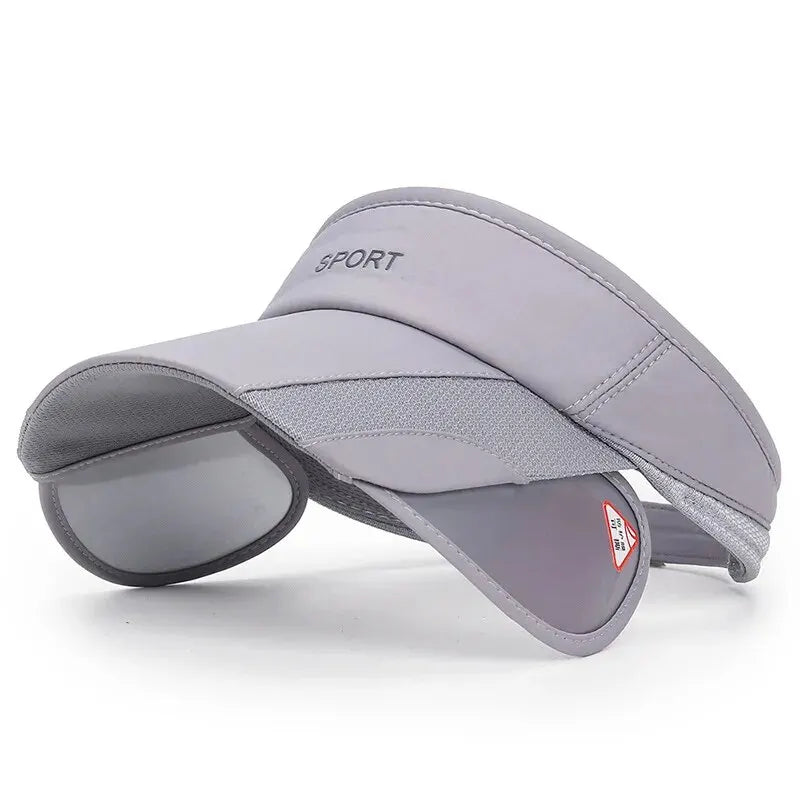 New Summer Outdoor Sport Casual Sports Empty Cap Men's Fishing Widened Pull-Out Brim Sunshade Sun Protection Hat Women