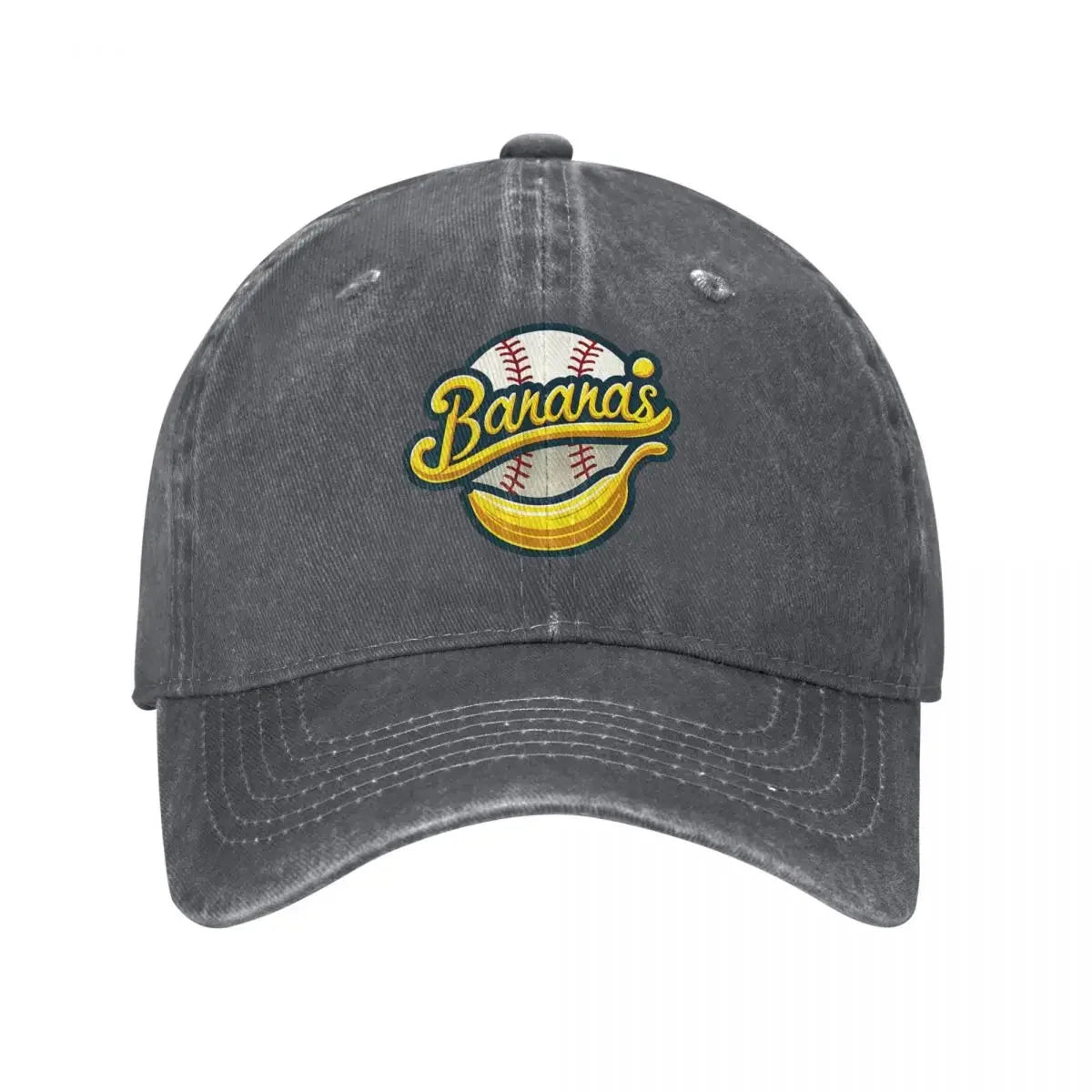 Funny Let's Go Bananas Unisex Baseball Caps Savannah Baseball Distressed Denim Caps Hat Vintage Outdoor Workouts Sun Cap