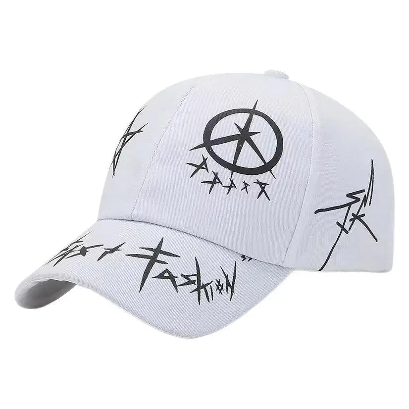 Unisex Letter Pattern Printing Snapback Baseball Caps Spring and Autumn Outdoor Adjustable Casual Hats Sunscreen Hat