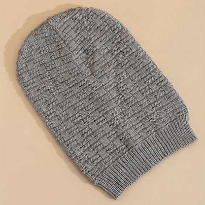 New Unisex Winter Hat Long Size Knitted Cap Casual Beanies For Men & Women Solid Bonnet Cap