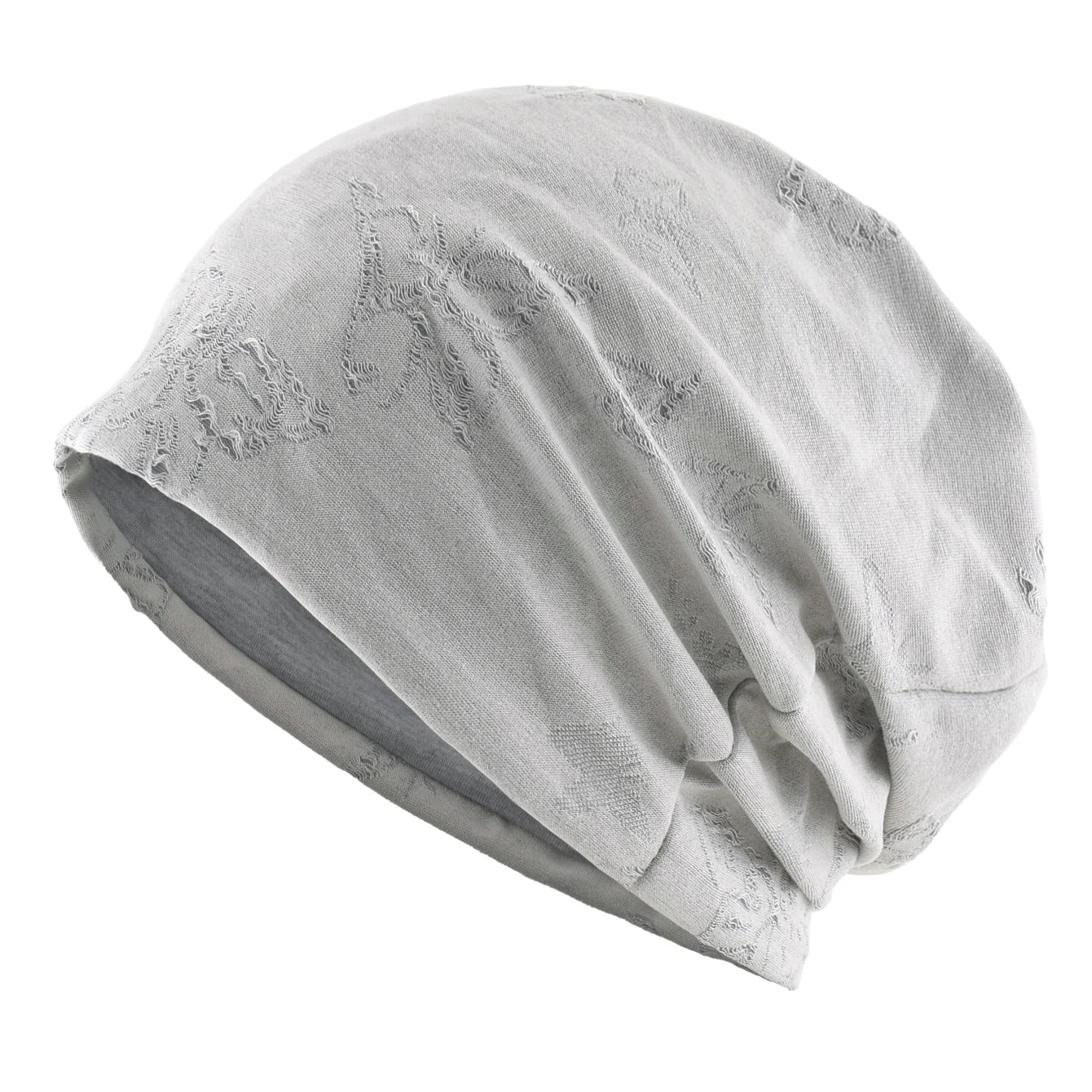 Women's Two-Tone Sheer Knit Butterfly Hollow-Out Beanie Hat Ladies Spring Autumn Soft Breathable Sports Casual Bonnet Cap