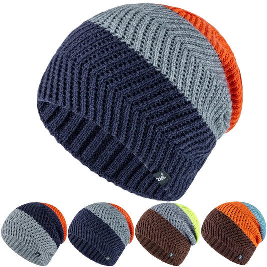 Hot Sale Unisex Colorful Stripes Winter Hat Ski Sports Knit Cap JZML Letter Label Beanie Hat Hat Daily Life Outdoor Hat Cap