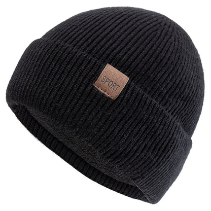 New Unisex Winter Hat Plush Fleece Warm Cap Stylish Soft Cuff Beanie Hat For Men Women Outdoor Thicken Ski Sports Knitted Hat