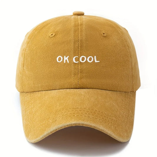Baseball cap with simple printed letters for men and women, suitable for outdoor leisure, sun protection, duckbill cap