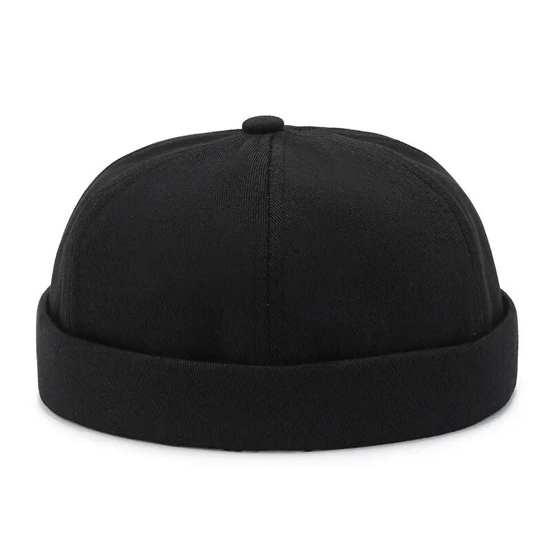 Beanie Melon Skin Hat Men's Leaf Soft Top Hat Women's Street Black Landlord Hat Tide Four Seasons Fashion And Versatile Hat