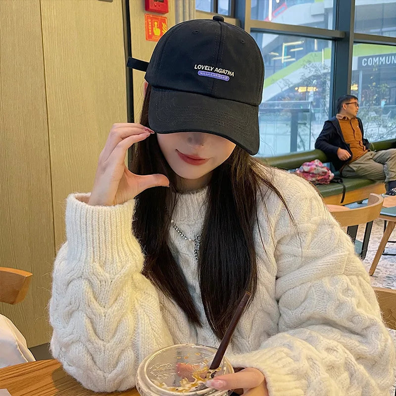 Embroidered baseball caps with letters for men and women, adjustable casual hats suitable for outdoor sports and sun protection